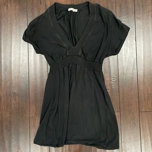 Black James Perse babydoll top with empire waist in size 1